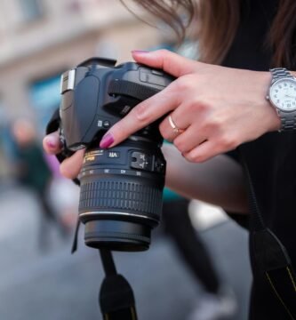 Shooter holding Camera